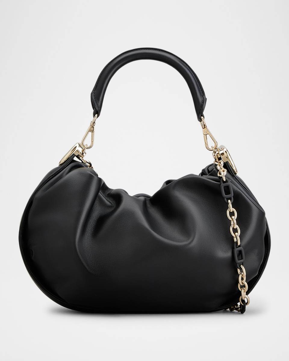 Viv Choc Royale Medium Leather Hobo Bag